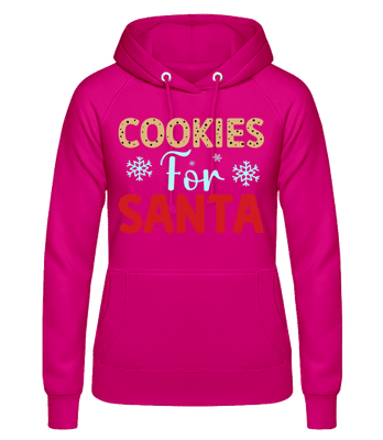 Cookies For Santa - Sweat à capuche Femme - Fuchsia - Devant