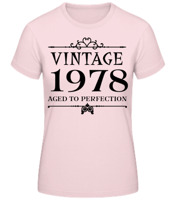 Vintage 1978 Perfection - Women's Basic T-Shirt - Pink - Front