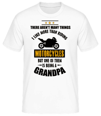 Biking Grandfather - Camiseta básica para hombre - Blanco - delante