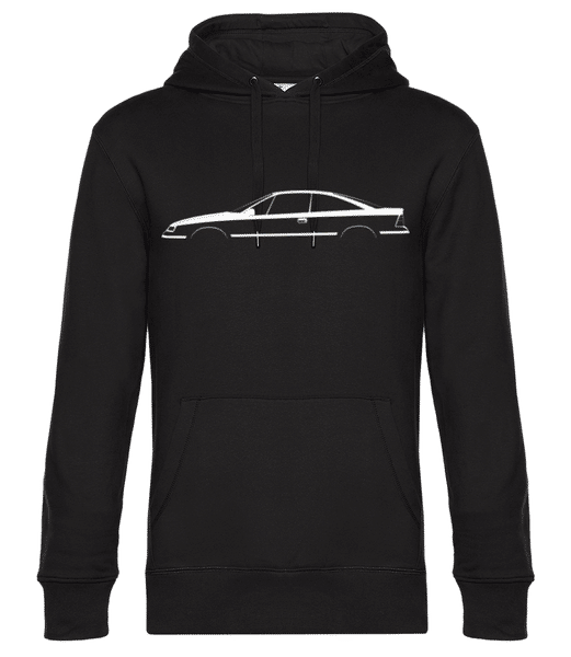Aperçu: 'Opel Calibra' Silhouette - Sweat à capuche standard homme - Noir - Devant