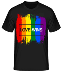 LGBTQ Love Wins - T-shirt standard Homme - Noir - Devant
