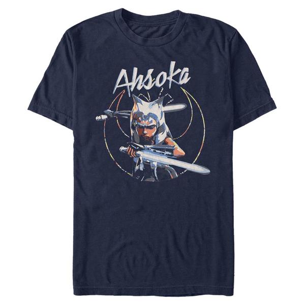 Aperçu: Star Wars - The Clone Wars - Ahsoka Rebel Tano - Homme T-shirt - Bleu marine - Devant