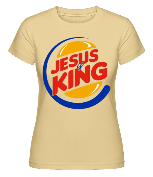 Aperçu: Jesus Is King -  T-shirt Shirtinator femme - Jaune - Devant