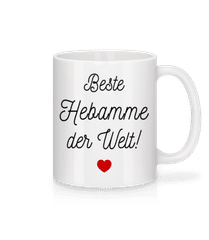 Beste Hebamme der Welt Herz · Tasse