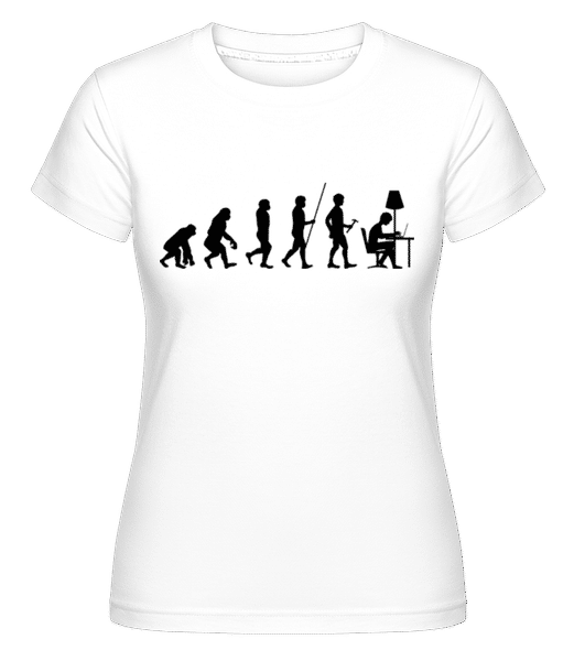 Aperçu: Évolution Du Travail Au Bureau -  T-shirt Shirtinator femme - Blanc - Devant