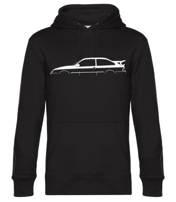 'Ford Sierra RS500 Cosworth' Silhouette - Sweat à capuche premium Unisexe - Noir - Devant