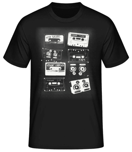Aperçu: Old Cassettes - T-shirt standard Homme - Noir - Devant