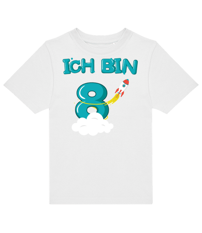 Vorschau: Ich Bin 8 - Kinder T-Shirt B&C - Weiß - Vorne