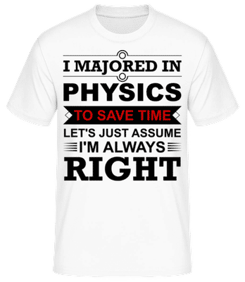 I Majored In Physics - T-shirt standard Homme - Blanc - Devant