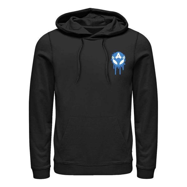 Marvel - Captain America Venomized America Badge - Unisex Sweat à capuche - Noir - Devant