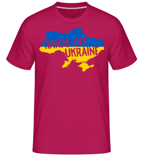 Preview: Hands Off Ukraine -  Shirtinator Men's T-Shirt - Magenta - Front