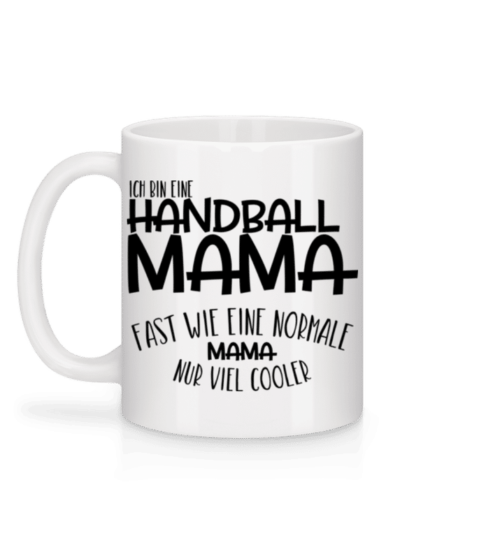 Vorschau: Ich bin eine Handball Mama - Tasse - Weiß - Hinten