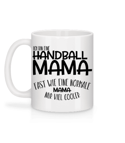 Ich bin eine Handball Mama - Tasse - Weiß - Hinten