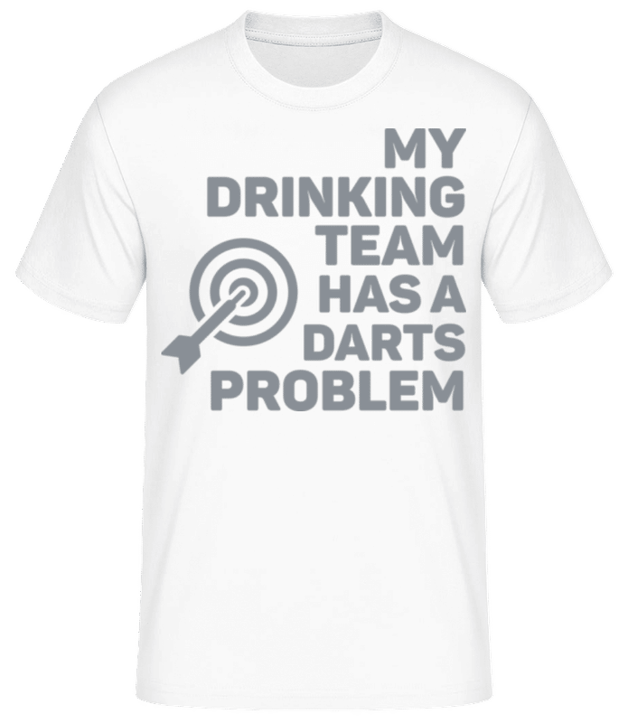 Preview: Drinking Darts - Men's Basic T-Shirt - White - Front