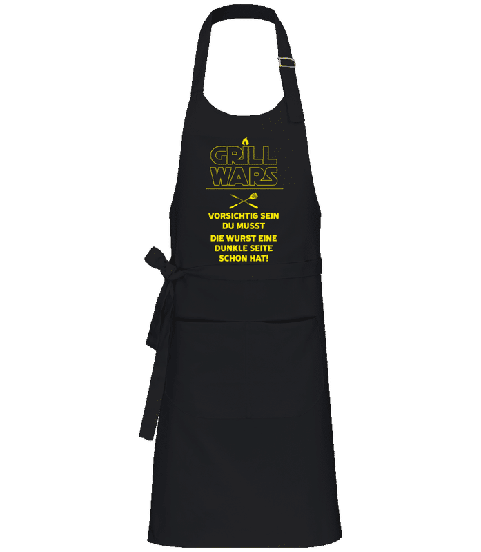 Vorschau: Grill Wars - Profi Kochschürze - Schwarz - Vorne