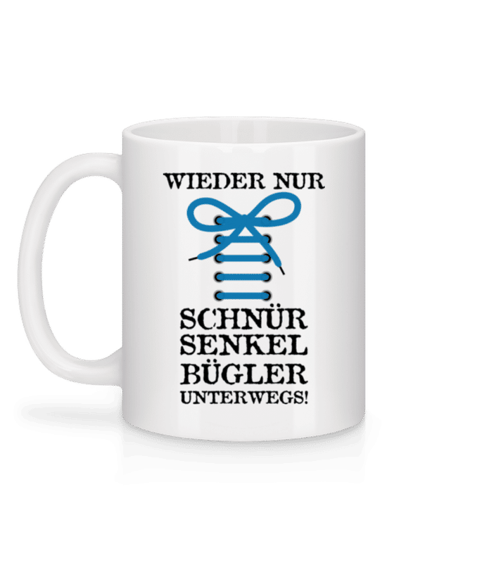 Vorschau: Schnürsenkelbügler - Tasse - Weiß - Hinten