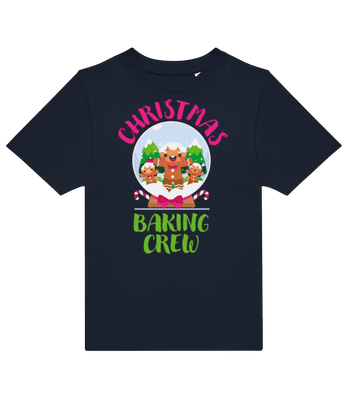 Christmas Baking Crew - Kids B&C T-Shirt - Navy - Front
