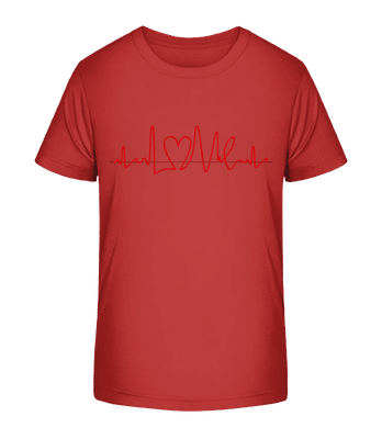 Fréquence Cardiaque - T-shirt bio Enfant Stanley Stella 2.0 - Rouge - Devant