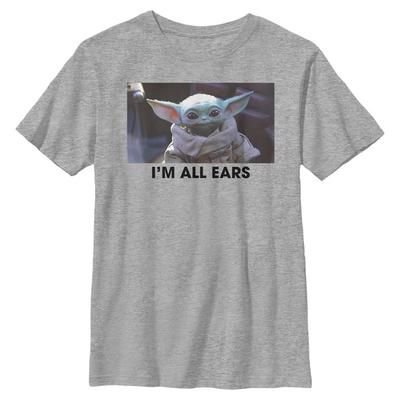 Star Wars - The Mandalorian - The Child All Ears - Kids T-Shirt - Heather grey - Front
