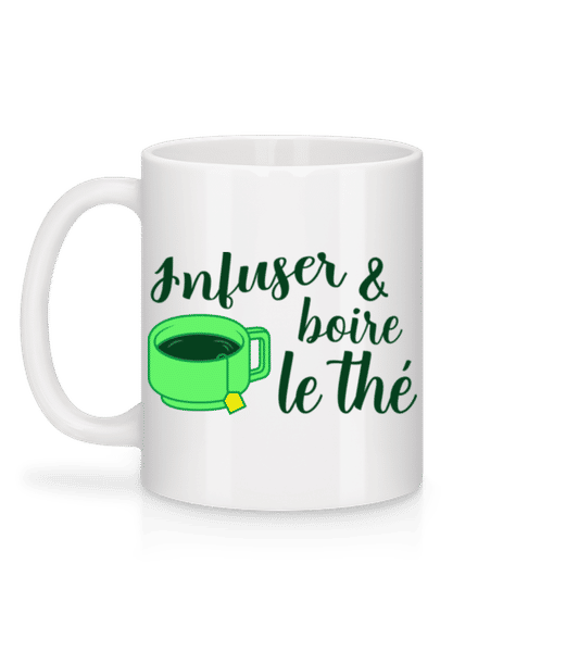 Aperçu: Infuser Et Boire Le Thé - Mug en céramique blanc - Blanc - Derrière