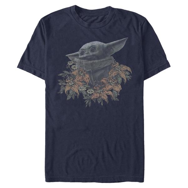 Aperçu: Star Wars - The Mandalorian - The Child Flower Child - Homme T-shirt - Bleu marine - Devant