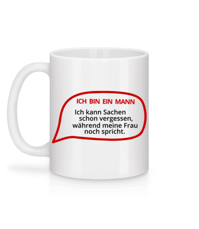 Vorschau: Vergesslicher Mann - Tasse - Weiß - Hinten