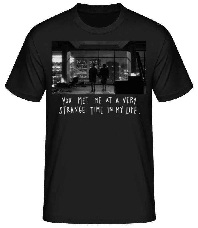 Vorschau: You Met Me At A Very Strange Time - Männer Basic T-Shirt - Schwarz - Vorne