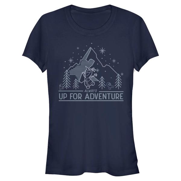 Aperçu: Disney - La Reine des neiges - Olaf Outdoor Adventure - Femme T-shirt - Bleu marine - Devant