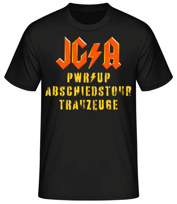 Vorschau: JGA Abschiedstour Trauzeuge - Männer T-Shirt B&C - Schwarz - Vorne