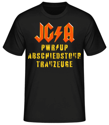 JGA Abschiedstour Trauzeuge - Männer T-Shirt B&C - Schwarz - Vorne