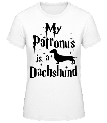 My Patronus Is A Dachshund - Women's Basic T-Shirt - White - Front