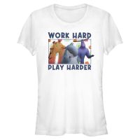 Pixar - Príšerky - Skupinová Play Hard - Dámske Tričko - Biela - Predné