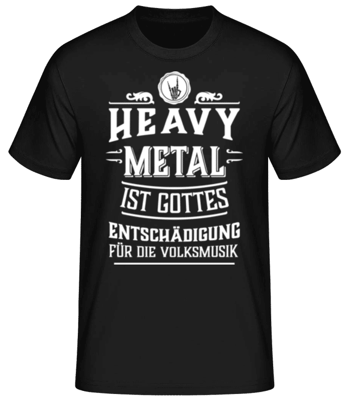 Vorschau: Heavy Metal - Männer Basic T-Shirt - Schwarz - Vorne