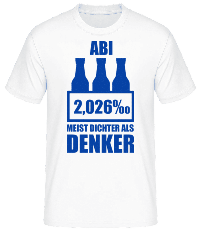 Vorschau: Abi Mehr Dichter 25 - Männer Basic T-Shirt - Weiß - Vorne