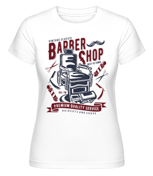 Preview: Vintage Barber Shop -  Shirtinator Women's T-Shirt - White - Front