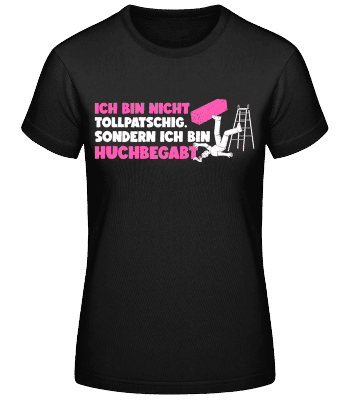Vorschau: Ich Bin Huchbegabt - Frauen Basic T-Shirt - Schwarz - Vorne