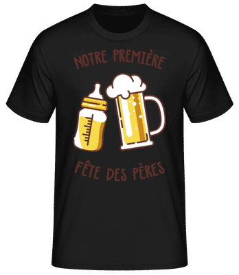 Notre Première Fête Des Pères - T-shirt standard Homme - Noir - Devant