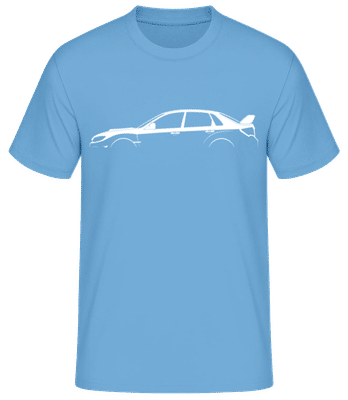 'Subaru Impreza WRX STI GV' Silhouette - Pánské basic tričko - Světle modrá - Napřed