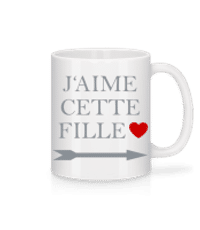 J'Aime Cette Fille - Mug en céramique blanc - Blanc - Devant