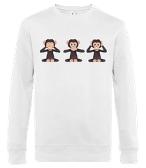 Blind Deaf Mute Monkey Dark · Pánska štandardná mikina