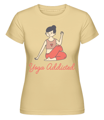 Yoga Addicted -  Shirtinator Women's T-Shirt - Yellow - Front