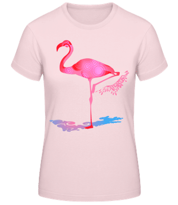 Flamingo 3 - Frauen Basic T-Shirt - Rosa - Vorne