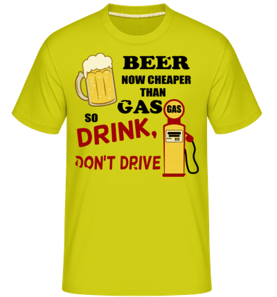 Drink Don't Drive -  Shirtinator Men's T-Shirt - Lime - Front