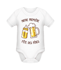 Notre Première Fête Des Pères · Body manches courtes bio