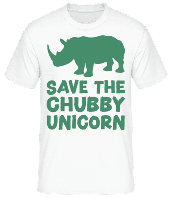Save The Chubby Unicorn - T-shirt standard Homme - Blanc - Devant