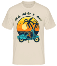 Sea Sand Sun - Männer Basic T-Shirt - Creme - Vorne