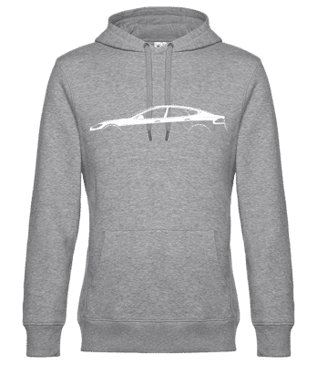 'Tesla Model S' Silhouette - Sweat à capuche standard homme - Gris chiné - Devant