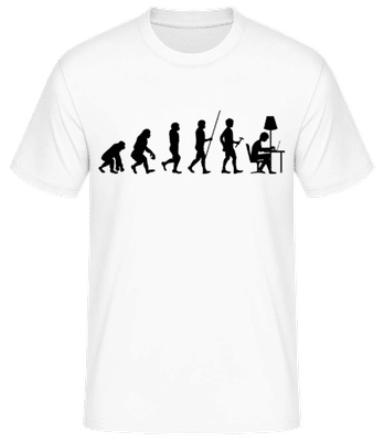 Evolution Of Office Workers - Men's Basic T-Shirt - White - Front