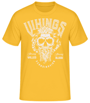 Vikings Scandinavian - Camiseta básica para hombre - Amarillo dorado - delante
