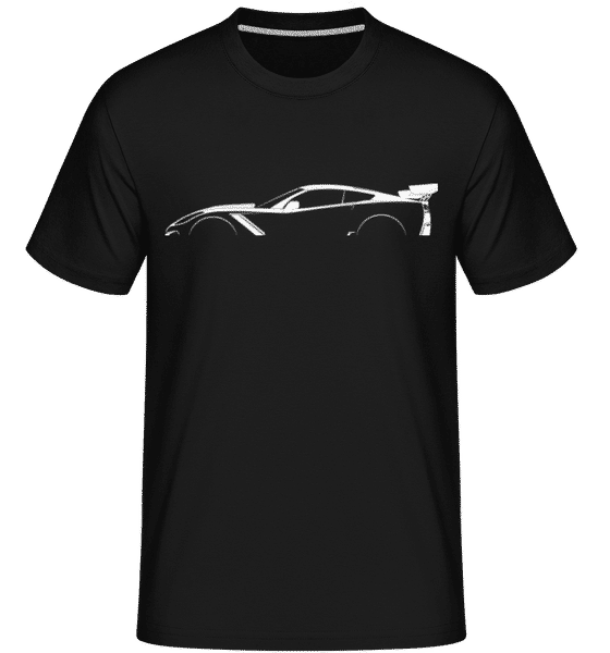 Aperçu: 'Chevrolet Corvette C7 ZR1' Silhouette -  T-Shirt Shirtinator homme - Noir - Devant